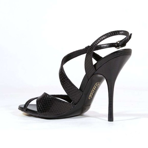 New "Gucci Women's Black Leather Strappy Sandals - Designer Elegance and Style" - Picture 2 of 4